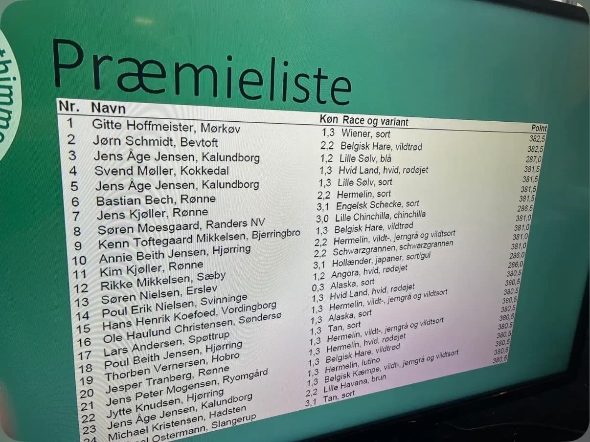 Premieliste
